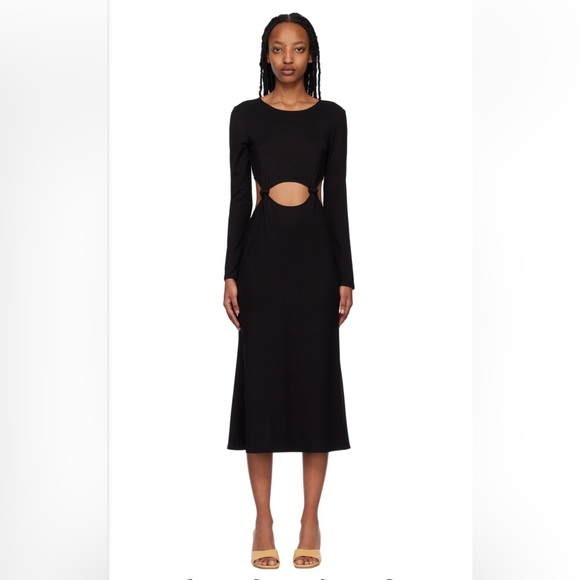 Reformation Dresses & Skirts - REFORMATION Via Knit Midi Dress NWT‎ Black size Medium